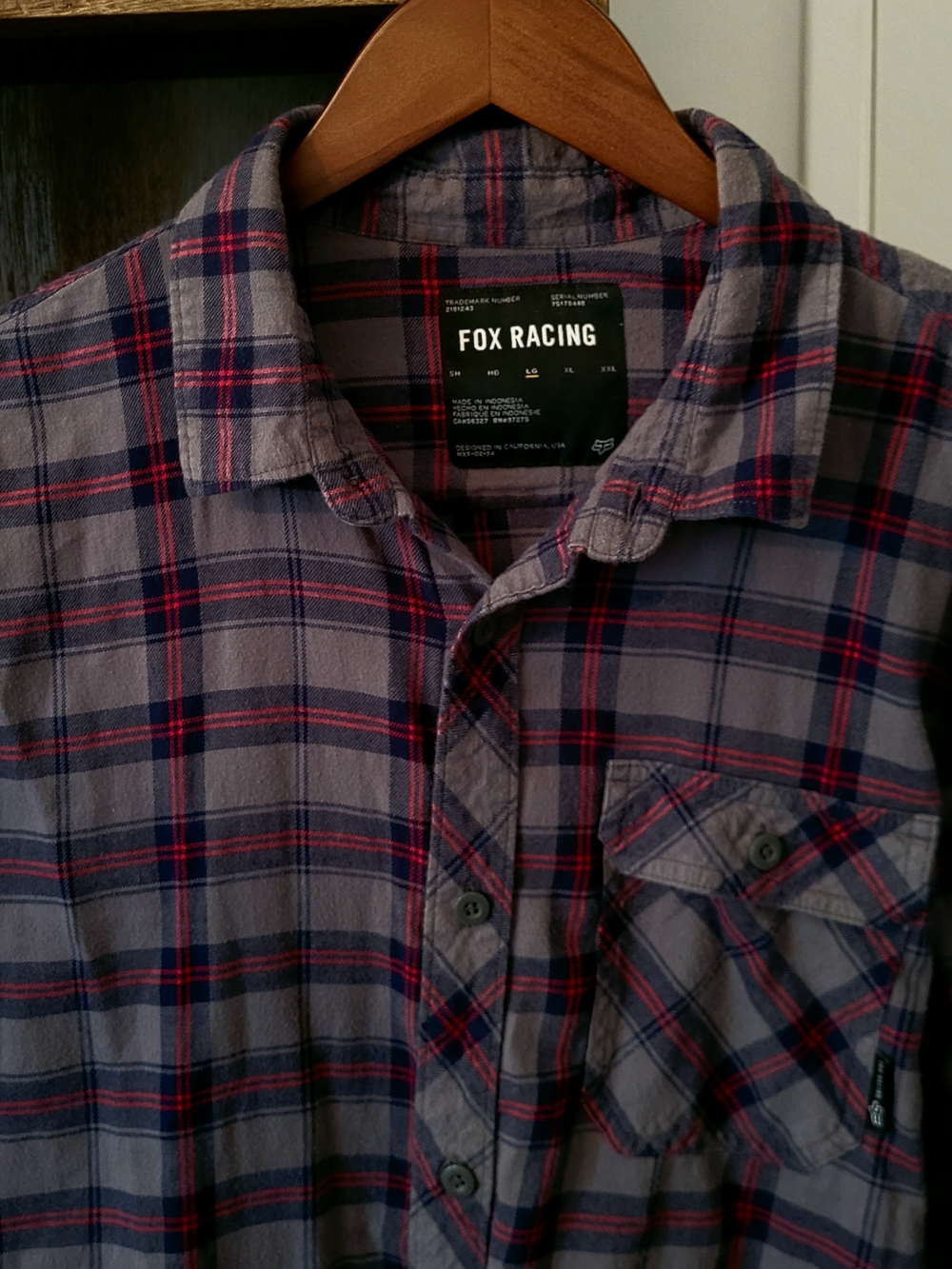 Fox Men's Gray Plaid Button-Up Shirt